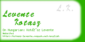 levente kotasz business card